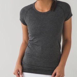 Lululemon Swiftly Tech Grey Heathered Shirt Size 4